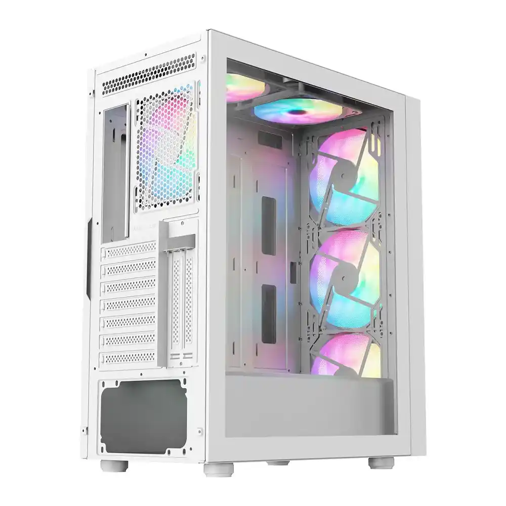 (image for) CiT Phantom XL White Mid Tower E-ATX PC Gaming Case